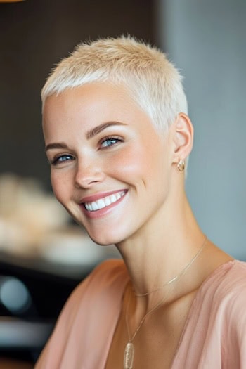 Super Short Blonde Bob