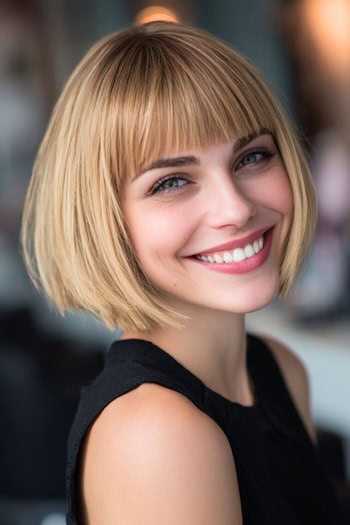 Short Bob with Blunt Bangs
