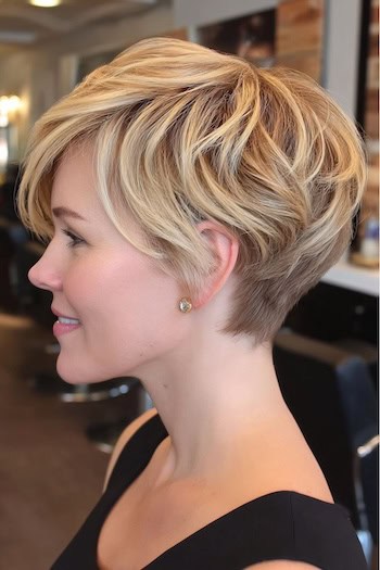 Tousled Blonde Pixie