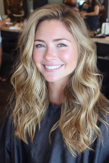 Long Blonde Beachy Waves
