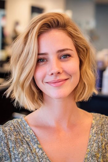 Wavy Bob for Thick Hair