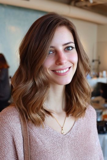 Wavy Lob Haircut