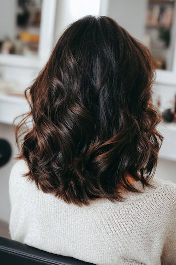 Shoulder-Length Waves Haircut