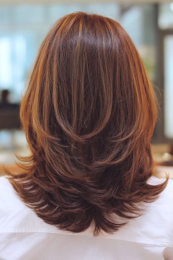 Medium-Length Layers Haircut