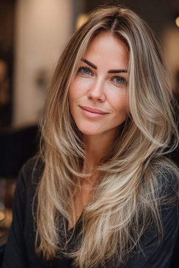 Long Face-Framing Layers Haircut