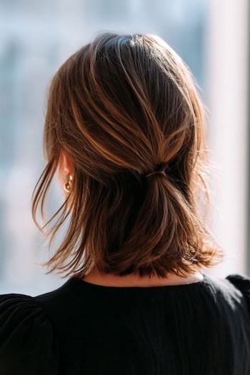 Low Half-Up Half-Down Ponytail Hairstyle