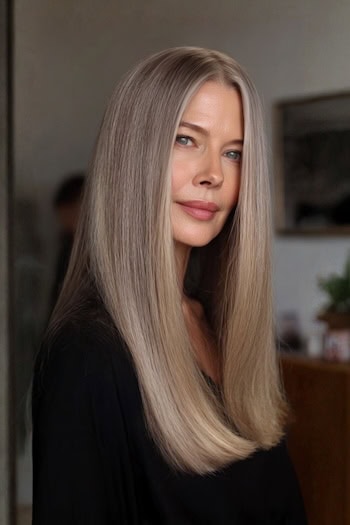 Straight Blunt Cut Hairstyle