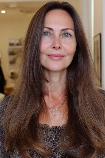 Medium-Length Layers on Long Hair Hairstyle