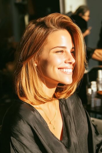 Side Part Lob Hairstyle