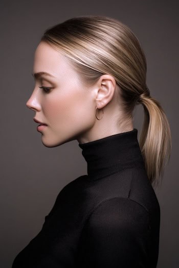 Medium-Length Low Ponytail Hairstyle