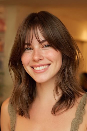 Piecey Layers With Bangs Hairstyle