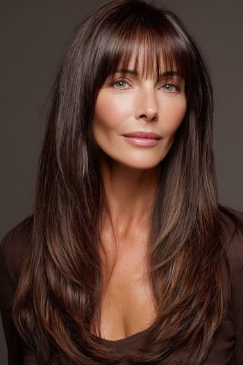 Shaped Layers With Piecey Bangs Hairstyle