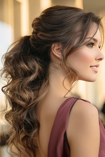 Low Ponytail for Prom Hairstyle