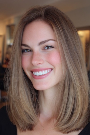 Straight Long Bob Hairstyle