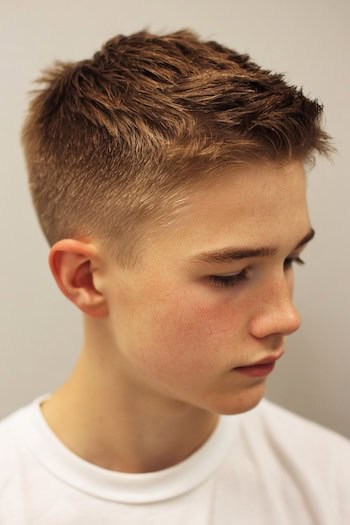 Short Textured Cut with Low Fade