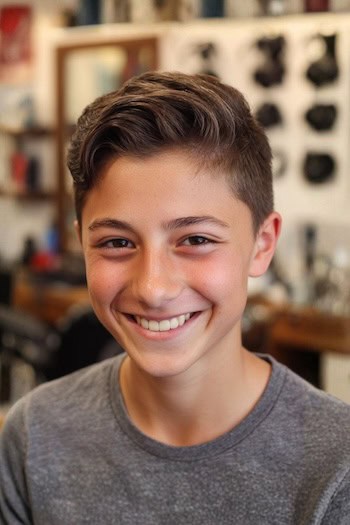 Wavy Side Sweep with Short Sides Haircut