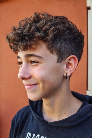 Curly Fringe Crop Haircut