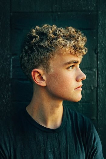Curly Top with Short Sides Haircut