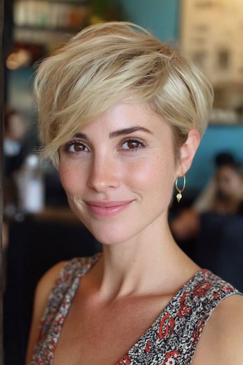 Pixie with Side-Swept Bangs Hairstyle