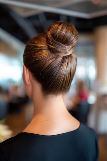 Wrapped High Bun Hairstyle