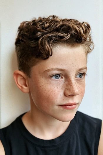 Curly Top with Short Sides Haircut