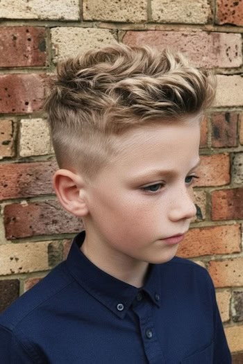 Textured Quiff Fade Haircut