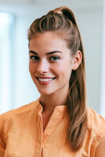 Wrapped High Ponytail Hairstyle