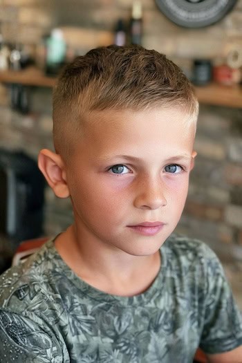 Short Textured Crop with High Skin Fade Haircut