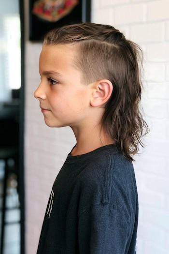 Mullet with Fade Boys Haircut