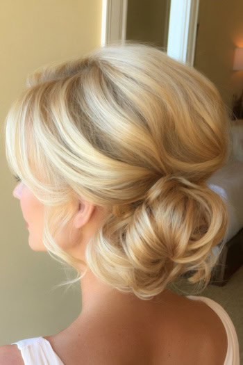 Low Messy Bun with Volume Hairstyle