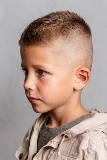 Buzz Crop with High Skin Fade Boys Haircut