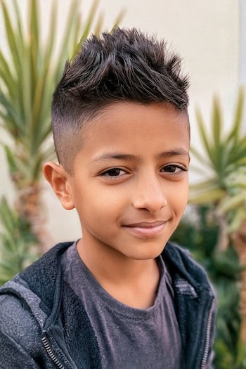 Spiky Cut with Fade Boys Haircut