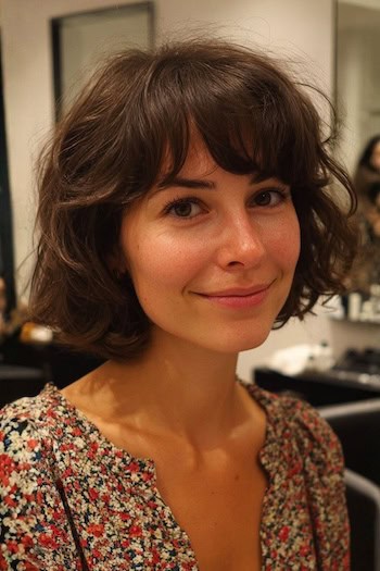 Tousled Bob with Bangs Hairstyle