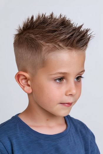 Spiky Top with Fade Haircut