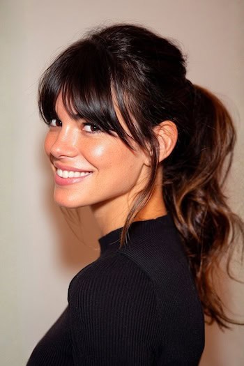 Long Ponytail with Bangs Hairstyle