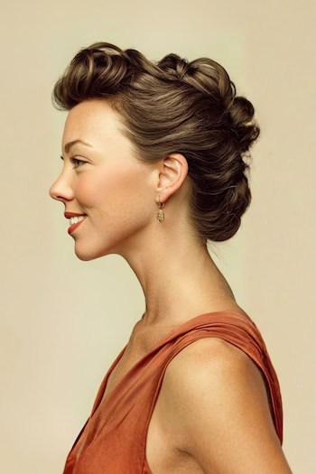 Vintage Pin-Up Updo Hairstyle