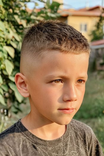 French Crop with Fade Boys Haircut