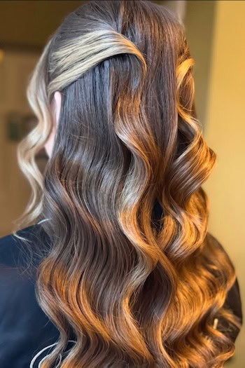 Pinned Half-Up Waves Hairstyle