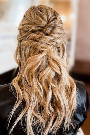 Multi-Twist Half-Up Half-Down Hairstyle