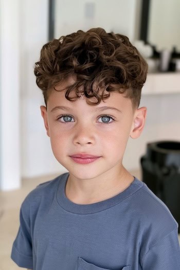 Short Curls with Bangs Haircut