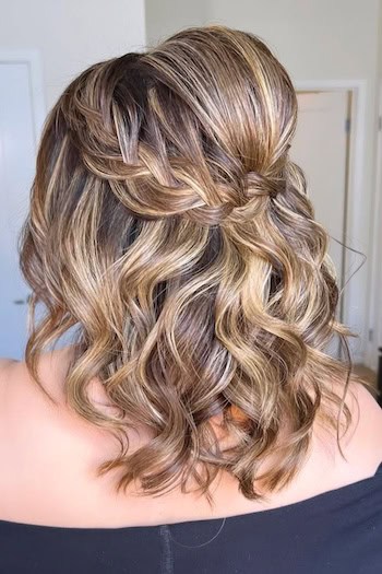 Half-Up Half-Down Braid for Short Hair