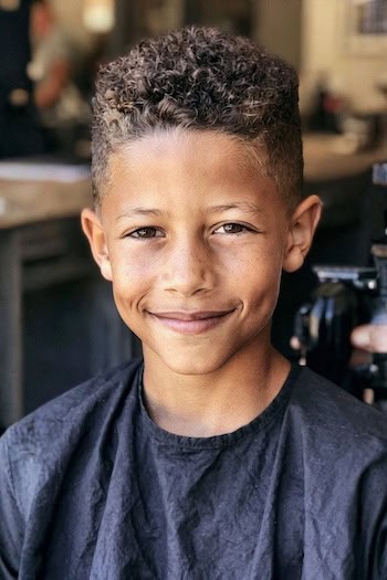 Compact Curly Taper Haircut