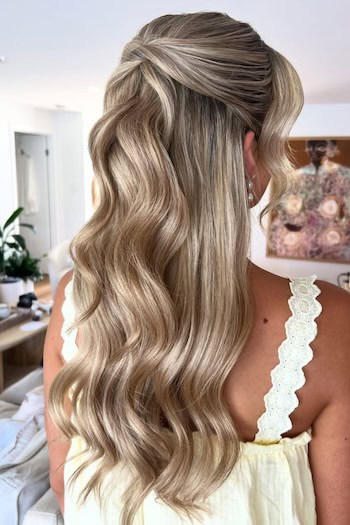 Soft High Half Updo Hairstyle