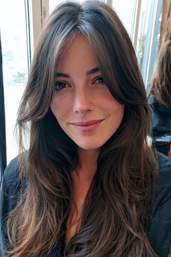 Long Bangs with Layers Hairstyle