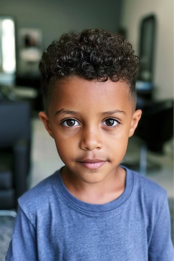 Micro Curl Fade Haircut
