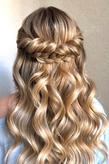 Double Braid Half-Up Half-Down Hair