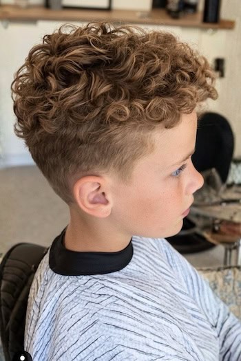 Curly Top with Short Sides Haircut