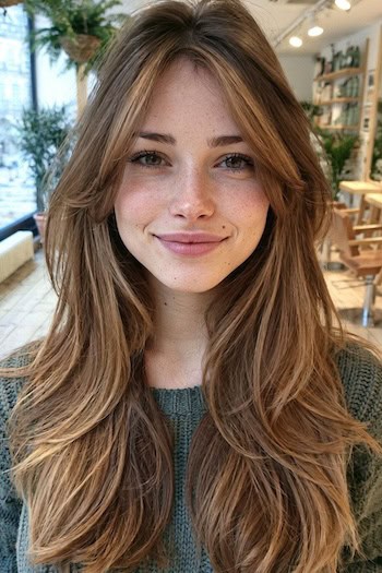 Curtain Bangs for Thick Hair Hairstyle