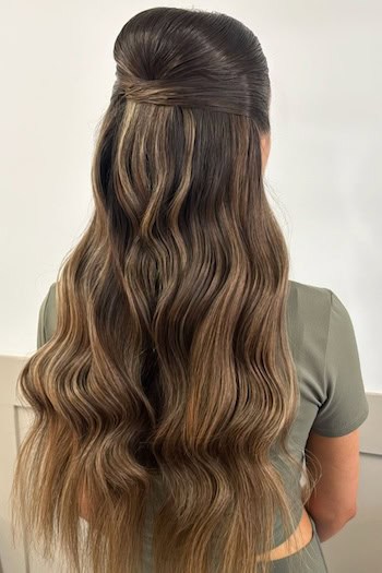 Extra Long Half-Up Half-Down Hair With Lifted Crown