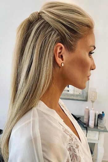 Half-Up Half-Down Straight Hair